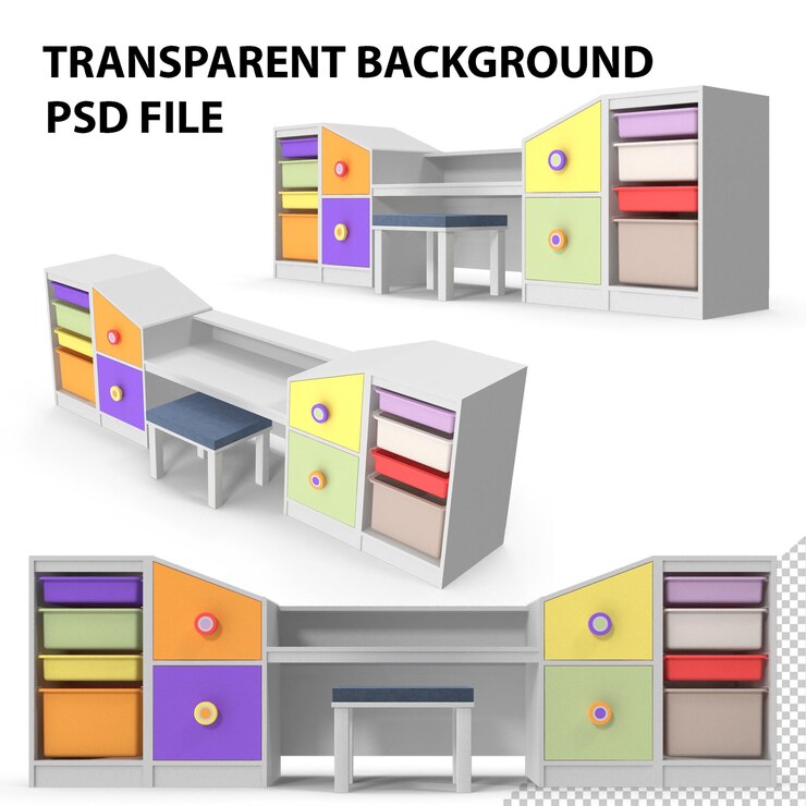 PSD toy cabinet drawer shelf png