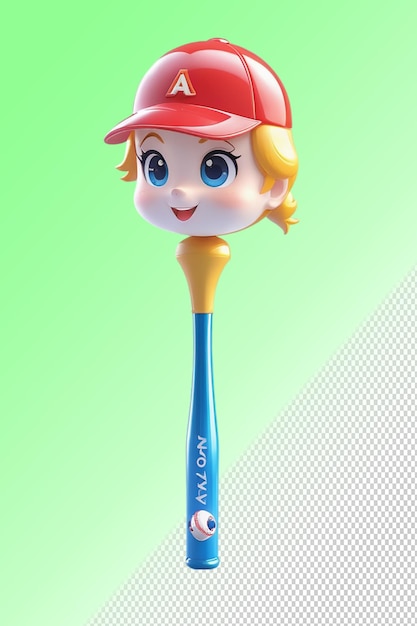 PSD a toy of a cartoon character with a red hat on it