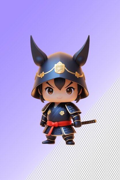 PSD a toy character with a sword and a helmet on it