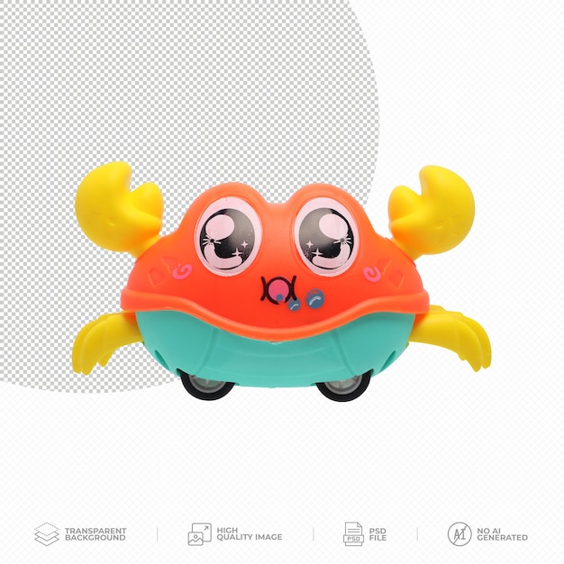 Toy crab on a transparent background png