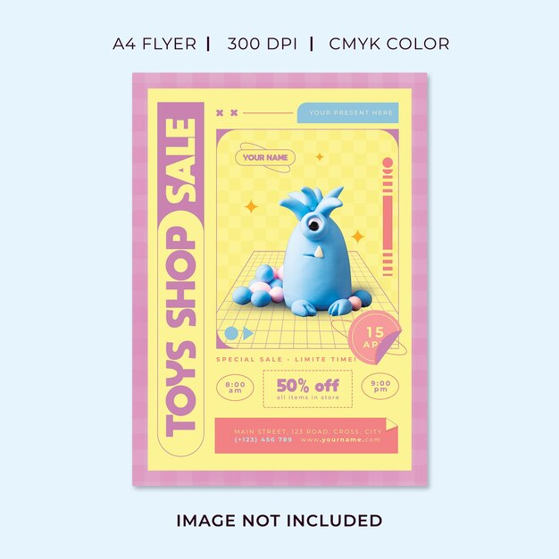 PSD toy shop sale flyer