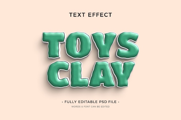 PSD Текстовый эффект игрушки