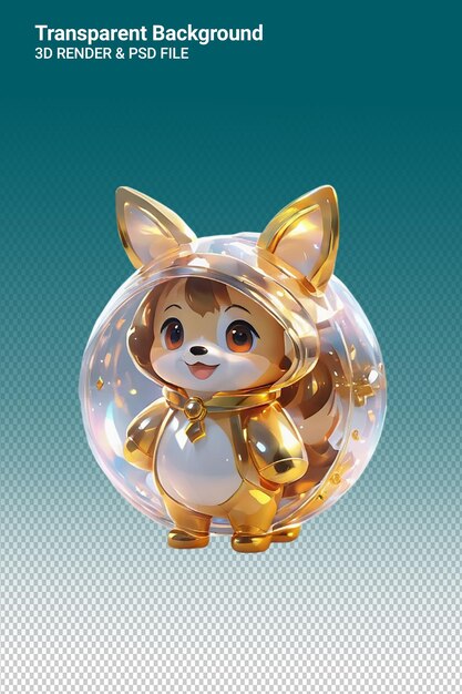 PSD a toy that has a gold bow on it