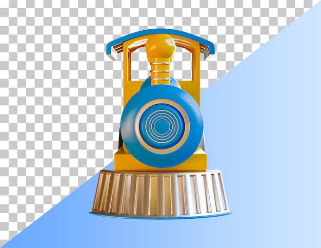 PSD toy train. 3d train icon.