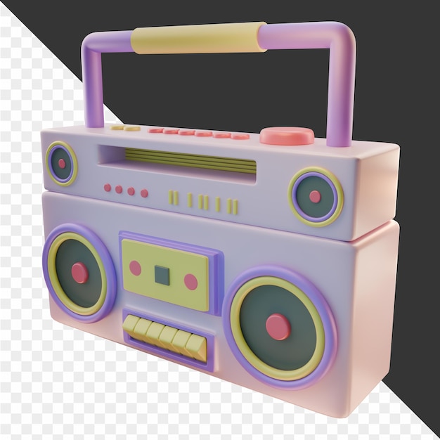 ピンクと黄色のスクリーンとプレイという単語が付いたおもちゃ