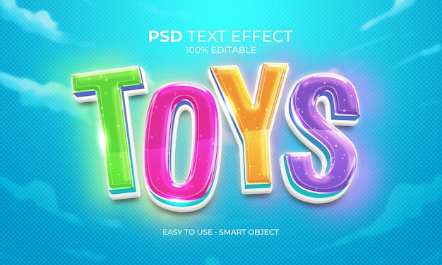 PSD toys colorful text effect