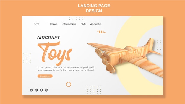 Toys landing page design