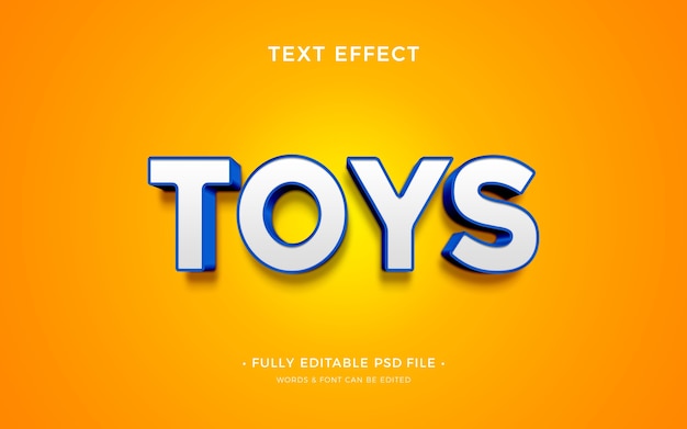 Toys text effect design