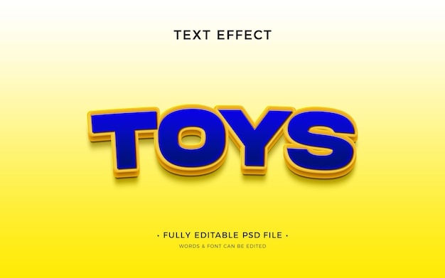 PSD toys text effect design