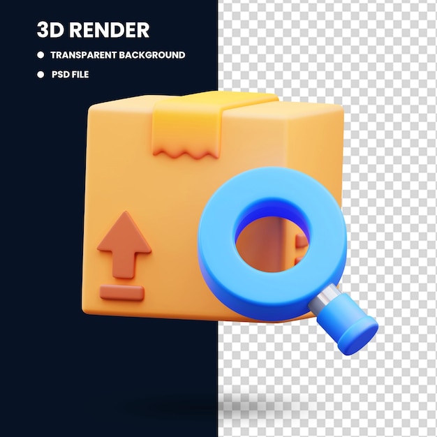 Monitoraggio della consegna, illustrazione di rendering 3d