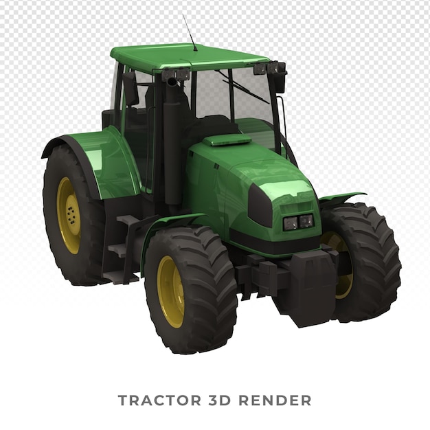 PSD tractor 3d render