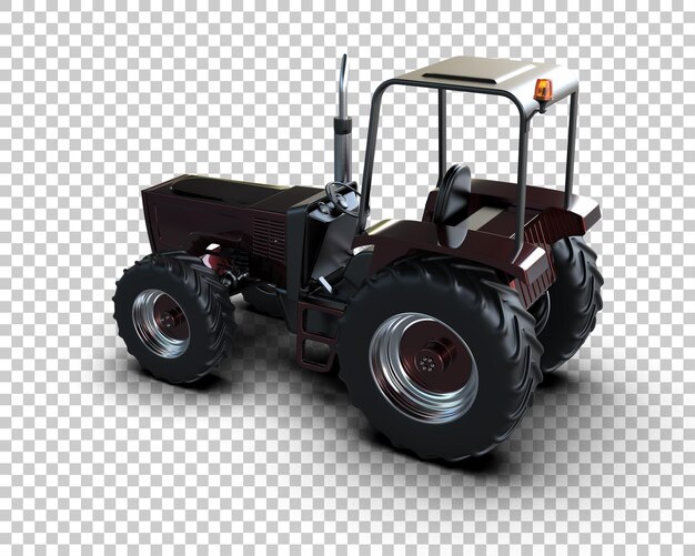 Tractor geïsoleerd op de achtergrond 3D-weergave illustratie