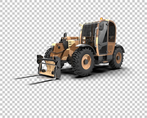Tractor geïsoleerd op de achtergrond 3D-weergave illustratie