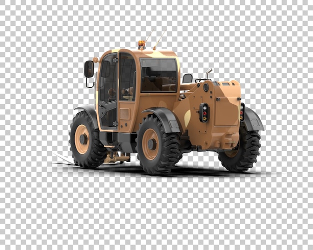 Tractor geïsoleerd op de achtergrond 3D-weergave illustratie