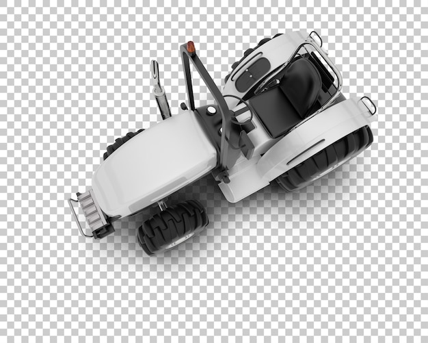 Tractor geïsoleerd op de achtergrond 3D-weergave illustratie