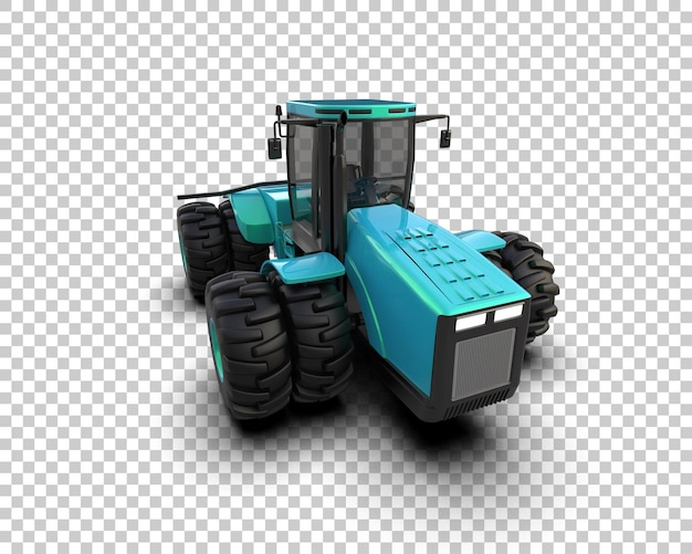 Tractor geïsoleerd op de achtergrond 3D-weergave illustratie