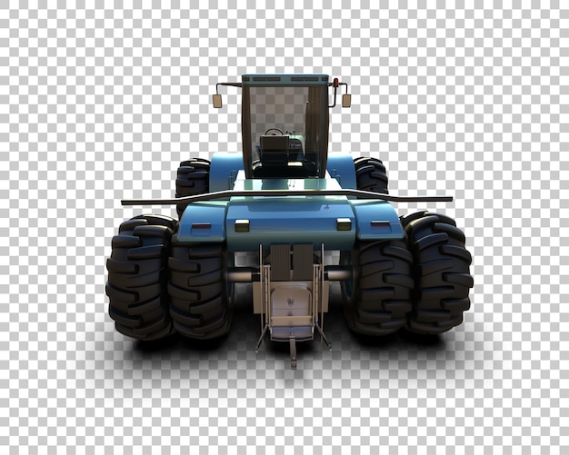 Tractor geïsoleerd op de achtergrond 3D-weergave illustratie