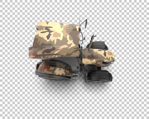 PSD tractor isolated on background 3d rendering illustration