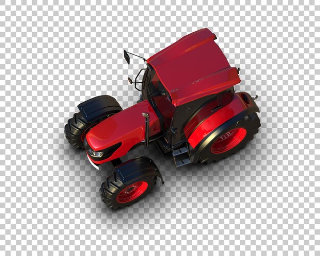 PSD トラクターが背景に隔離された 3d レンダリングイラスト