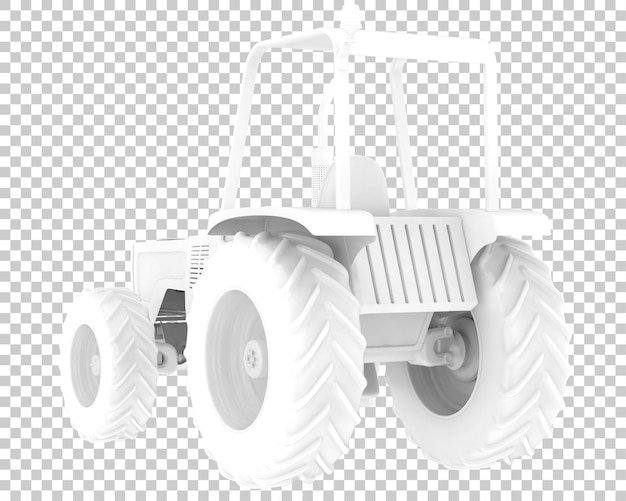 Tractor on transparent background 3d rendering illustration