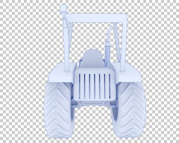 PSD tractor on transparent background 3d rendering illustration