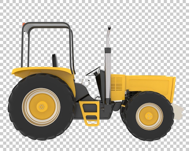 PSD tractor on transparent background 3d rendering illustration