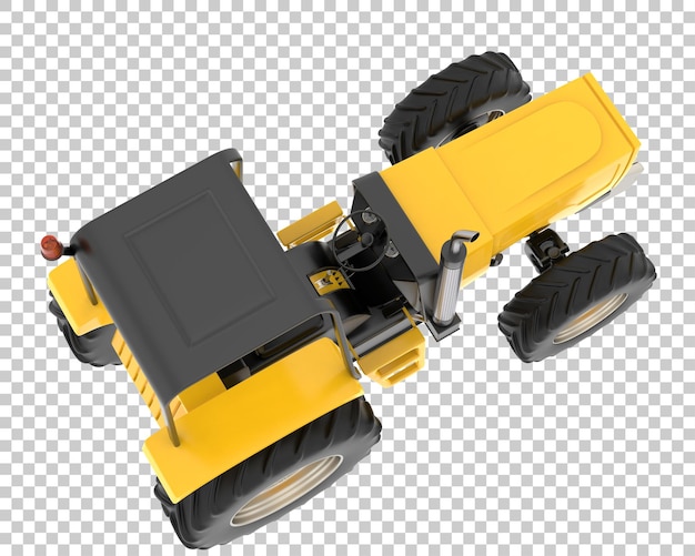 Tractor on transparent background 3d rendering illustration