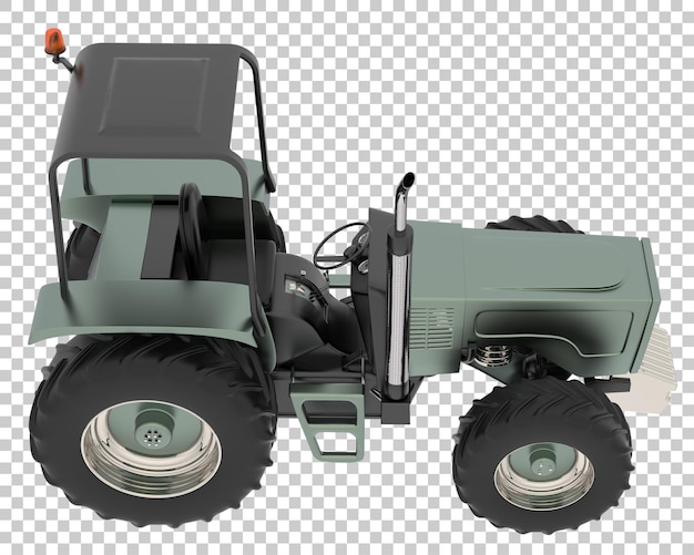 Tractor on transparent background 3d rendering illustration