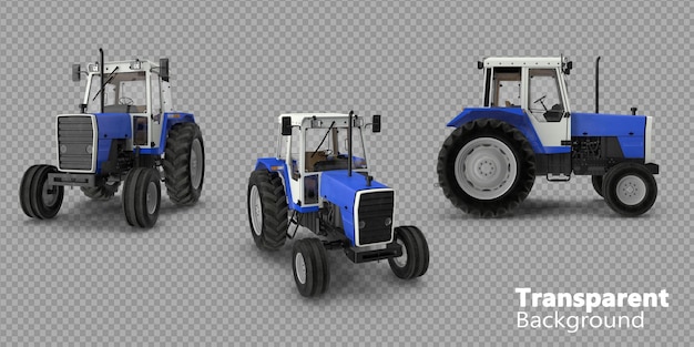 PSD tractor on transparent background