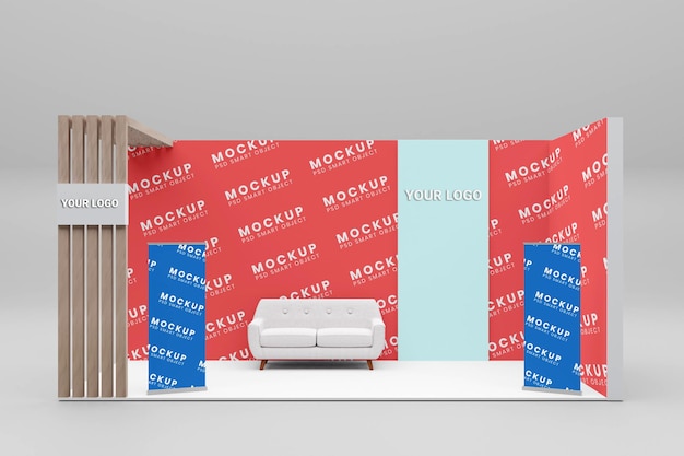 PSD trade show stand mockup