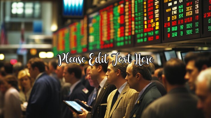 PSD traders on the stock exchange floor watching stock ticker