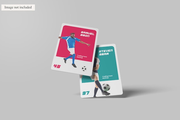 PSD trading card mockup for showcasing your design to clients