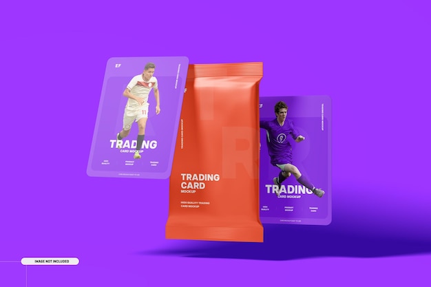 PSD trading card mockup