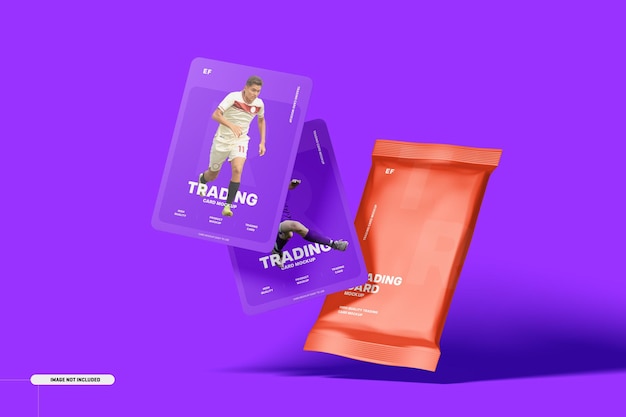 PSD trading card mockup