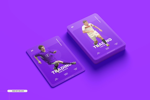 PSD trading card mockup