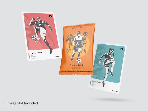 PSD trading cards mock-up
