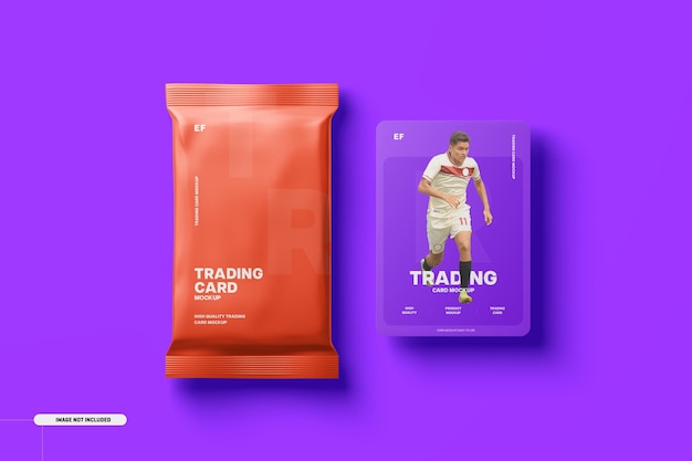 PSD trading cards mockup