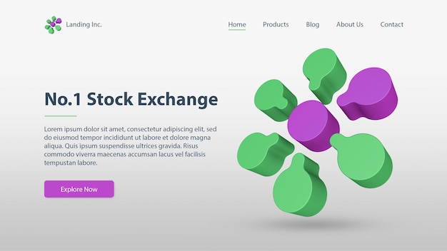 Trading landing page