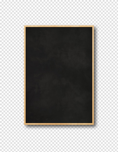 PSD traditional black board isolated on a white background