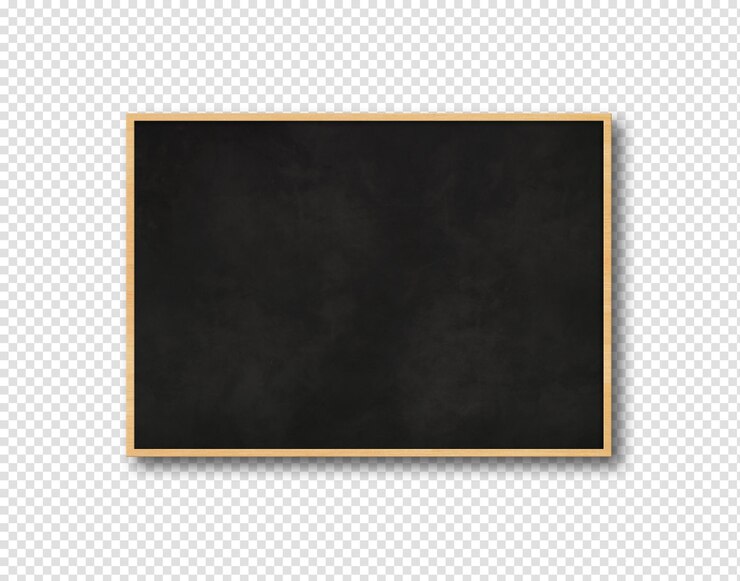 PSD traditional black board isolated on a white background