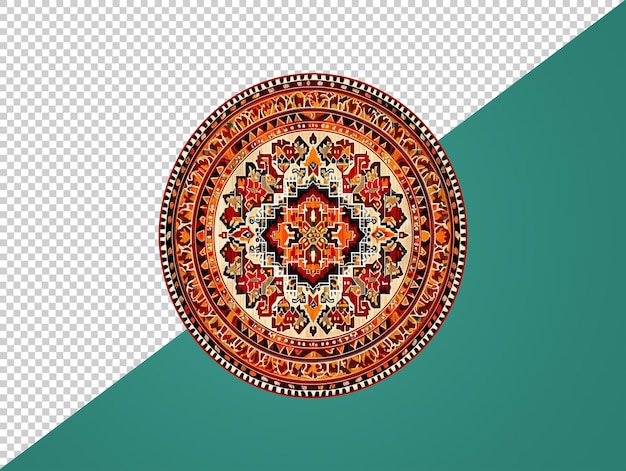 PSD traditional carpet with transparent background