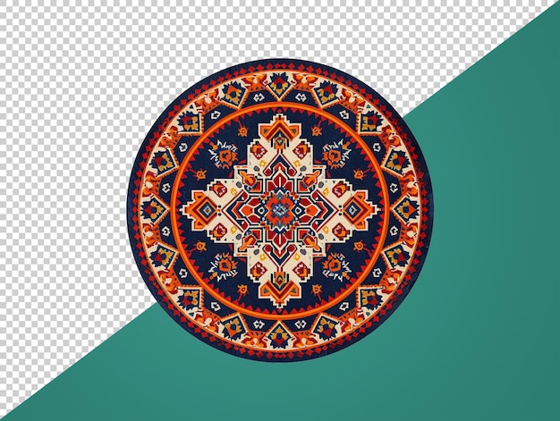 PSD traditional carpet with transparent background