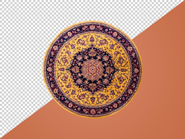 Traditional carpet with transparent background