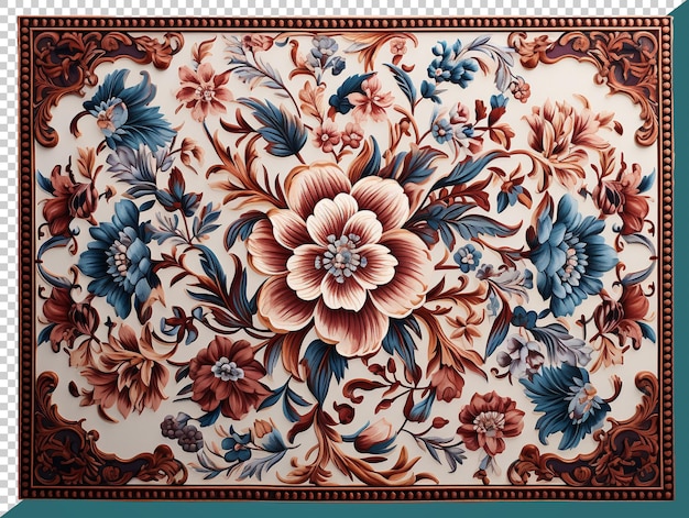 PSD tappeto tradizionale con sfondo trasparente