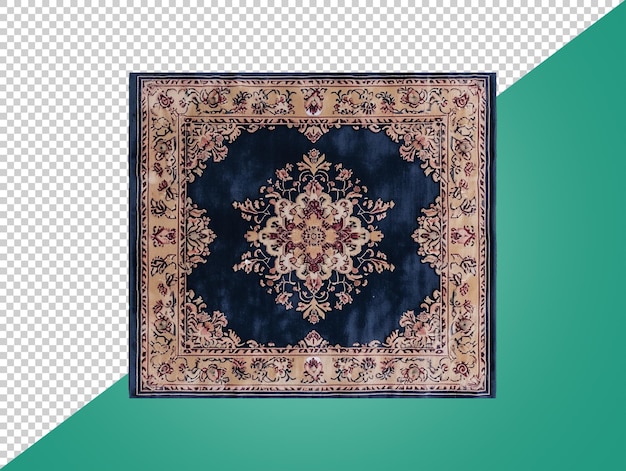 PSD traditional carpet with transparent background