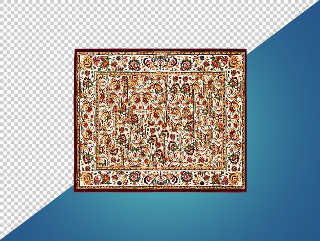 PSD traditional carpet with transparent background