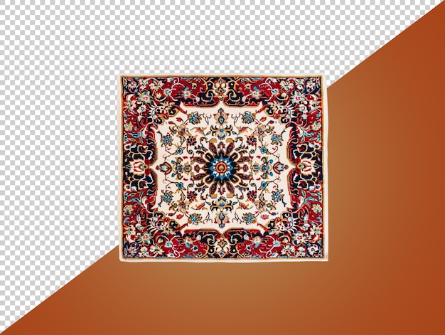 PSD traditional carpet with transparent background