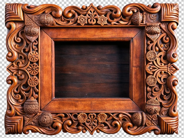 Traditional carved wooden frame