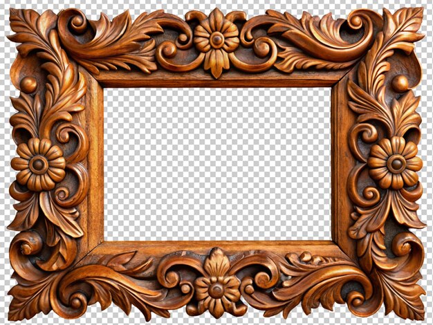 PSD traditional carved wooden frame