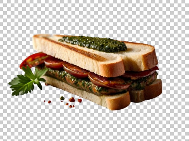 PSD traditional choirman argentina sandwich with chorizo a on transparent background